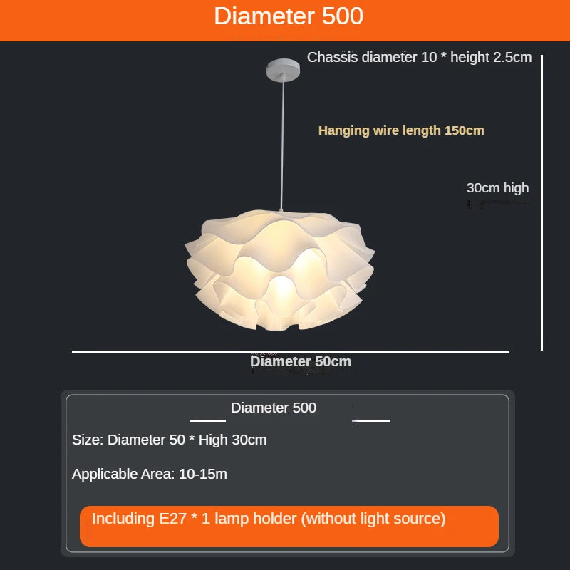 Modern Minimalist Flower LED Wave Pendant Lamp