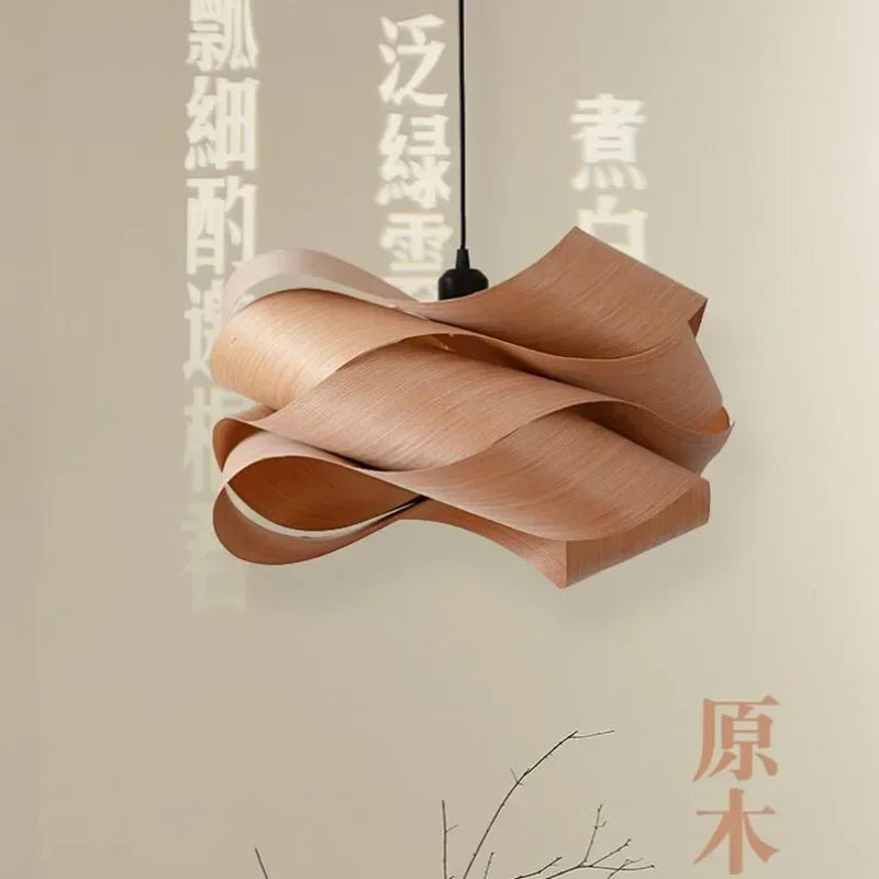 Modern Wood Skin Hanging Lamps