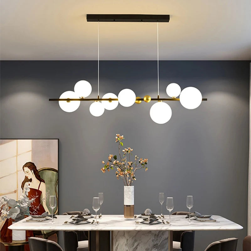 Nordic Chandeliers with 8 Oversized Glass Bulbs