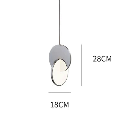 Acrylic Stainless steel mirror round LED Pendant Light artistical Simple design Cross shape pendant lamp Indoor decoration light