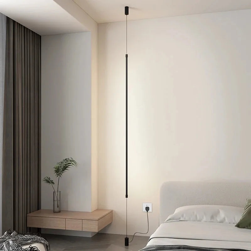 Linear Pendant Light Black Hanging Lamp