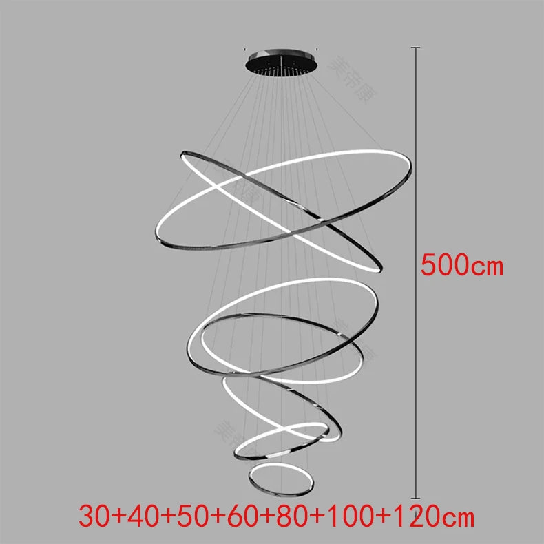 Nordic Stainless Steel Chandelier