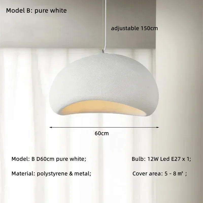 Japanese Wabi-sabi Style Living Room Chandeliers Dining Room Bar Lights Nordic Designr Curve Pendant Lights LED Home Decoration
