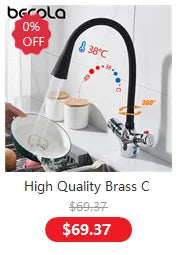 Becola Basin Sink Bathroom Faucet Deck Mounted Hot Cold Water Basin Mixer Taps Brush Golden Matte Black Lavatory Sink Tap Crane