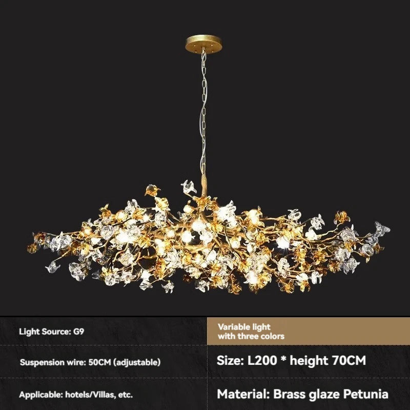 Coppe Ceiling Crystal Branch Chandeliers