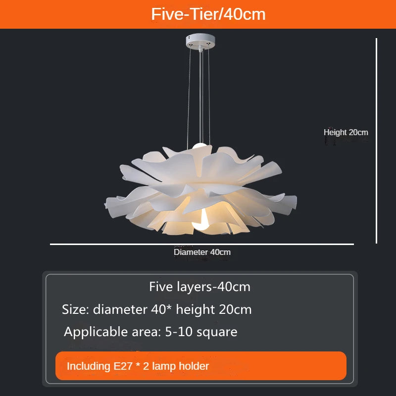 Modern Minimalist Flower LED Wave Pendant Lamp