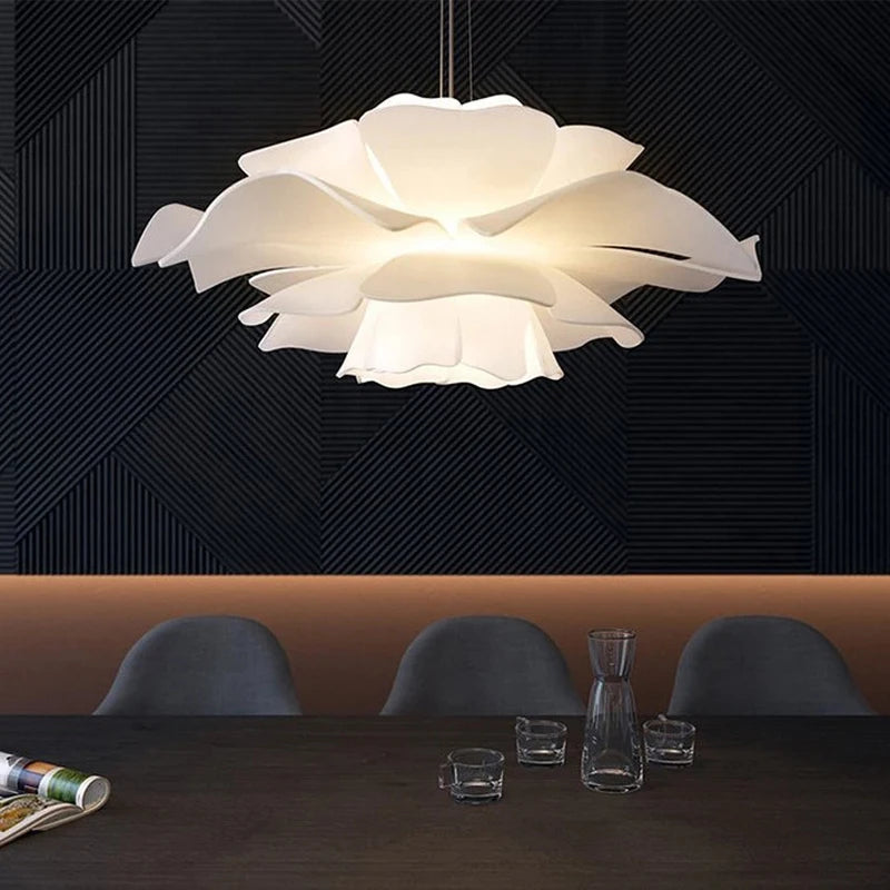 Nordic modern living room dining room simple white romantic flower chandelier girls' room creative bedroom chandelier