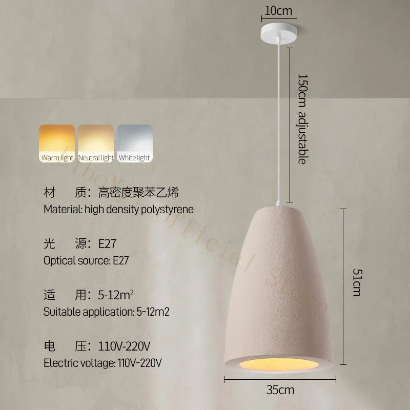 Modern Wabi-Sabi Minimalist LED Pendant Light Chandelier