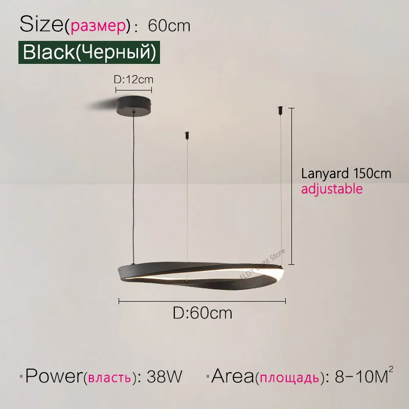 Living Room Chandelier Nordic pendant lamp Modern Dining room Chandelier  Ring Lamp Bedroom Restaurant Lamps LED Ceiling lights