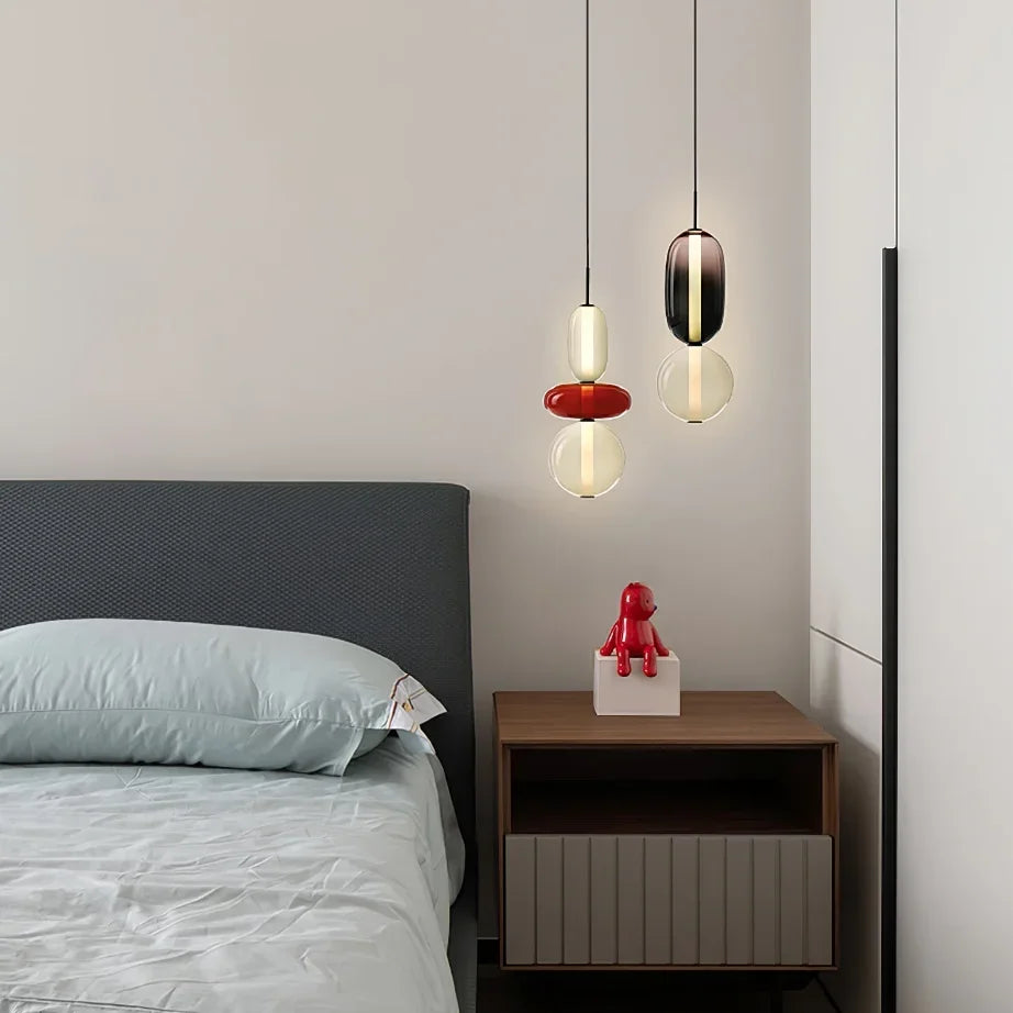 Italy Design Candy Glass Hanging Lamp Pendant Light Chandelier Ceiling Suspension for Loft Living Dining Room