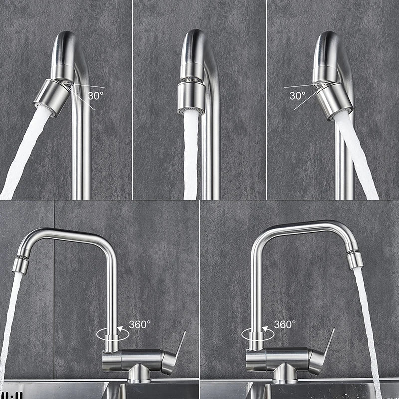 Deck Mounted Black Kitchen Faucets Pull Out Hot Cold Water Filter Tap for Kitchen Two Ways Sink Mixer Kitchen Faucet EL9005