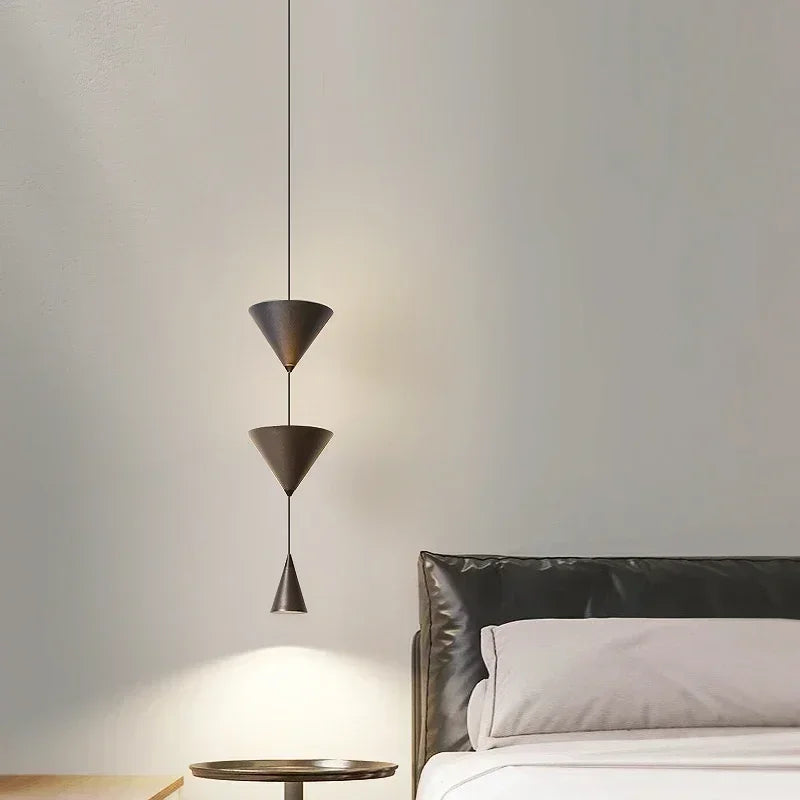 Hanging Lamp Decoration for Living Room US Plug Long Wire Design Led Pendant Lights Geometric Pendant Bedside Light Fixture