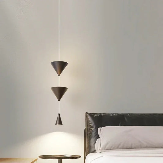 Hanging Lamp Decoration for Living Room US Plug Long Wire Design Led Pendant Lights Geometric Pendant Bedside Light Fixture