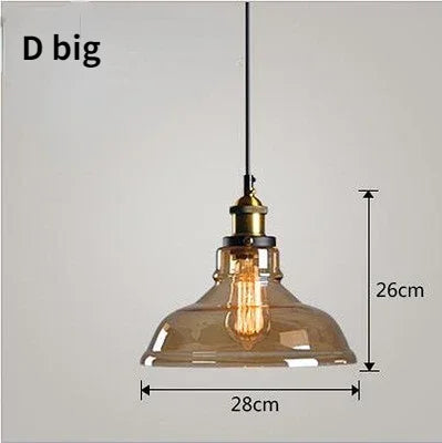 Nordic American Style Country Simple Industrial Vintage Glass Chandelier Creative Living Room Restaurant Bar Light Fixture