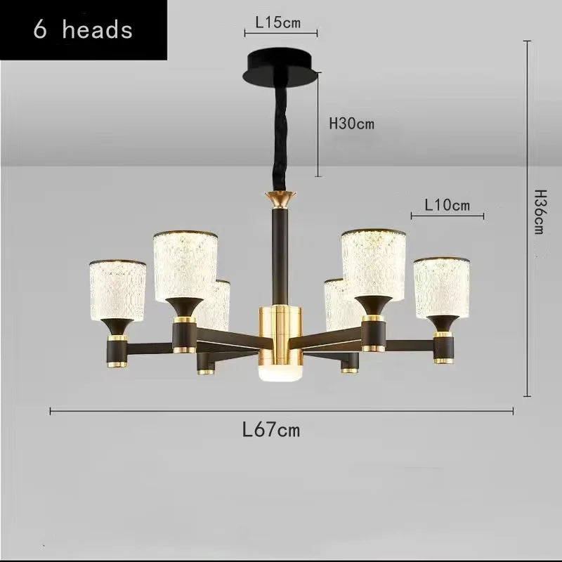 Nordic LED Luxury Living Room in Gold and Black
