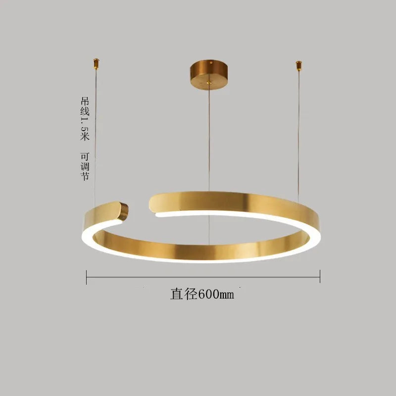 Nordic Ring LED Pendant Lamp Dimmable
