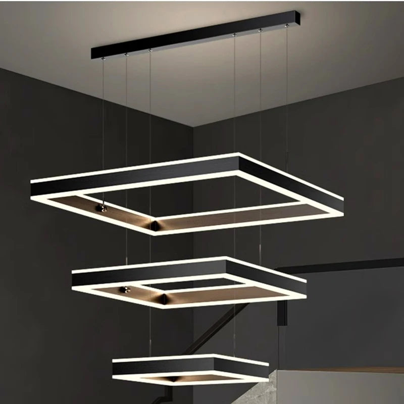 Nordic Square Tiered Chandelier