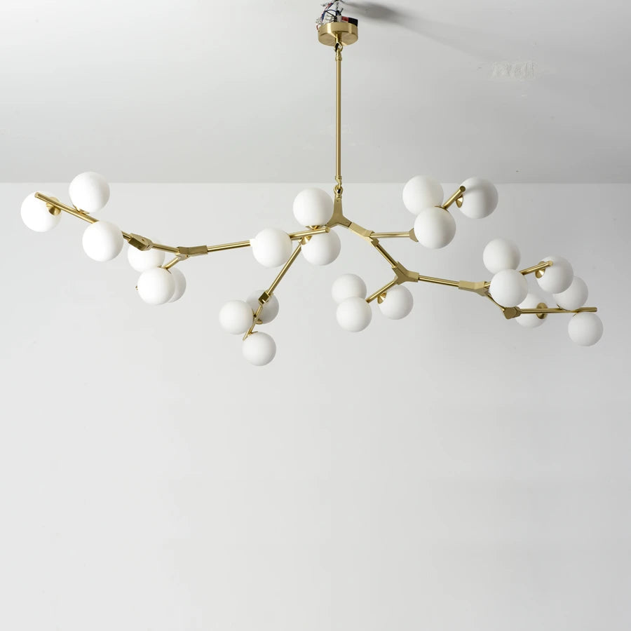 Modern Tree Branches LED Chandelier Glass Balls Chandeliers Molecular Living Decoration Dining Bedroom Pendant Lighting Fixtures