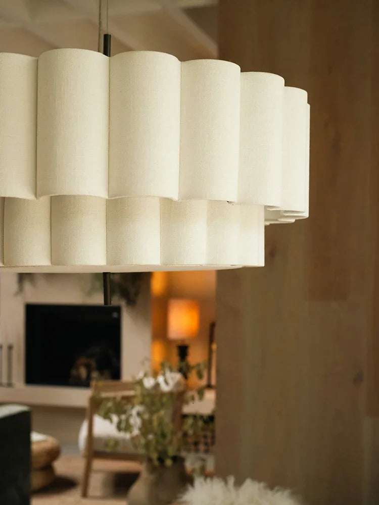 Folia Fabric Pendant lamp Bohemia Large Linen Lamp Wabi Sabi Living Dining room Bedroom lamp B&B Decoration Lounge room Lamp
