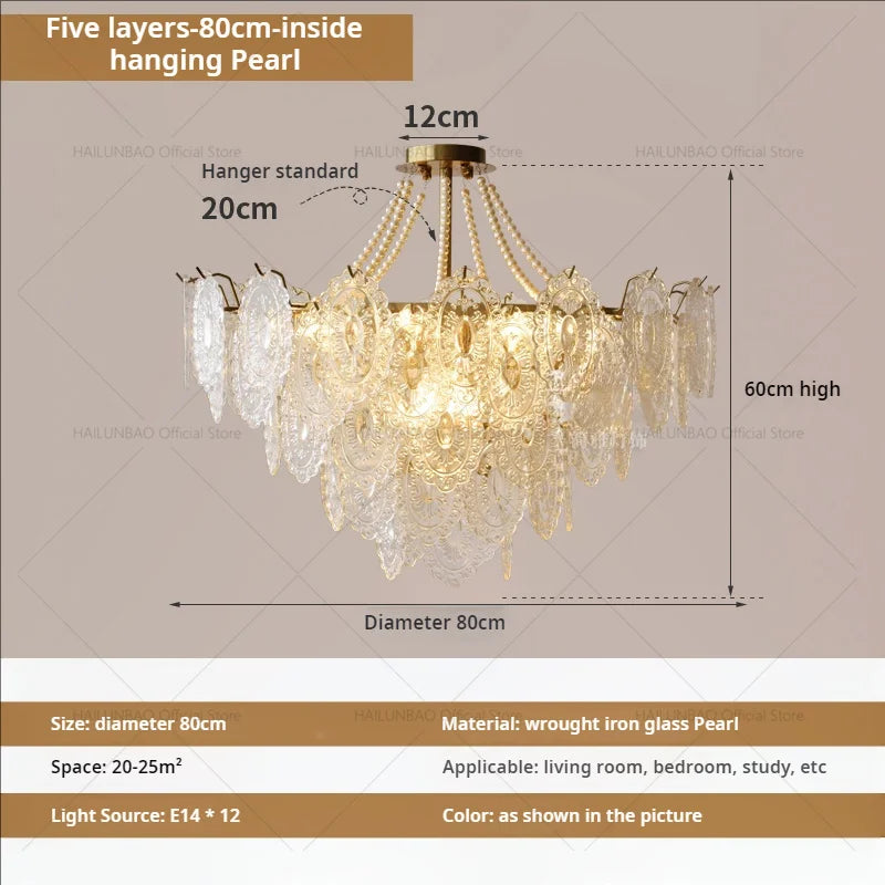 French Light Luxury Crystal Chandelier
