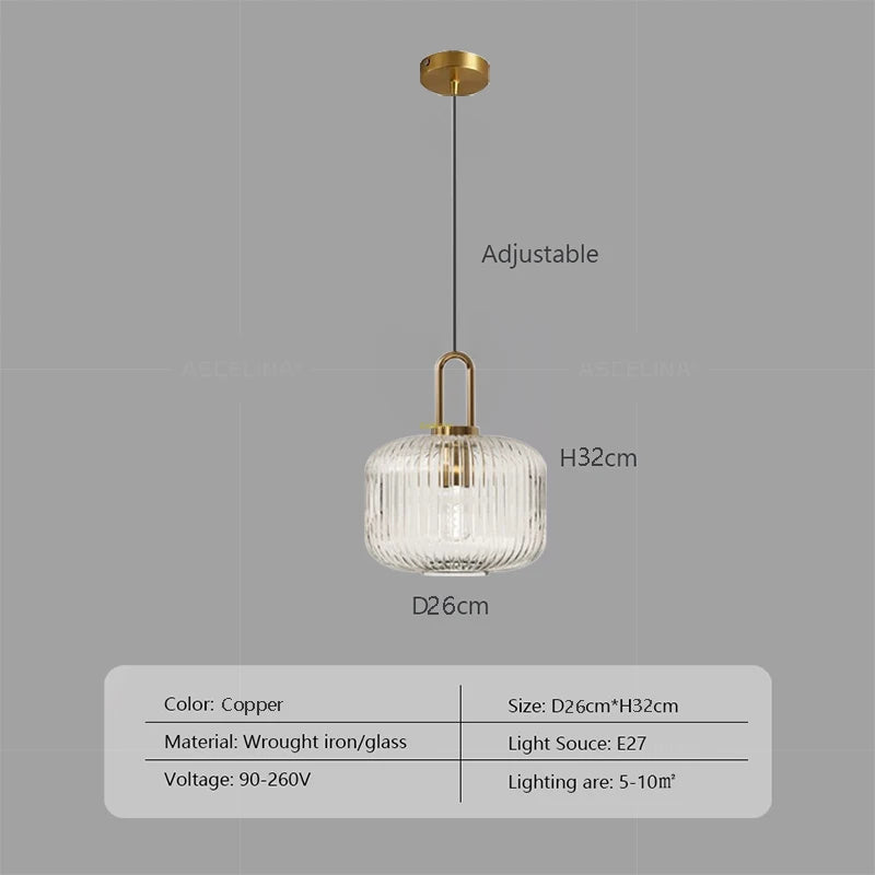 Glass Pendant Light Japanese Lamp