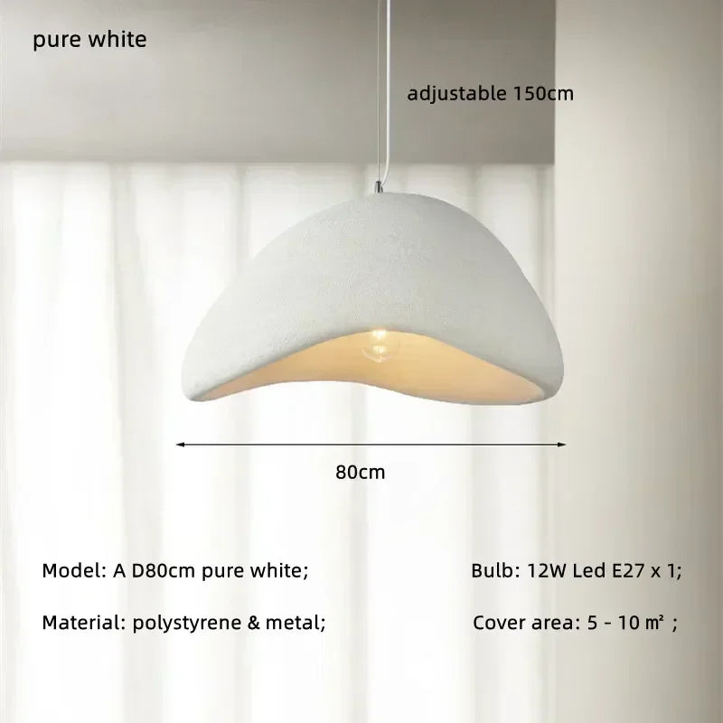 Japanese Wabi-sabi Style Living Room Chandeliers Dining Room Bar Lights Nordic Designr Curve Pendant Lights LED Home Decoration
