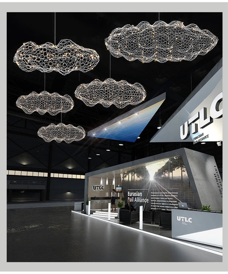 Danish Designer Art Decor Hollow Cloud Pendant Lights