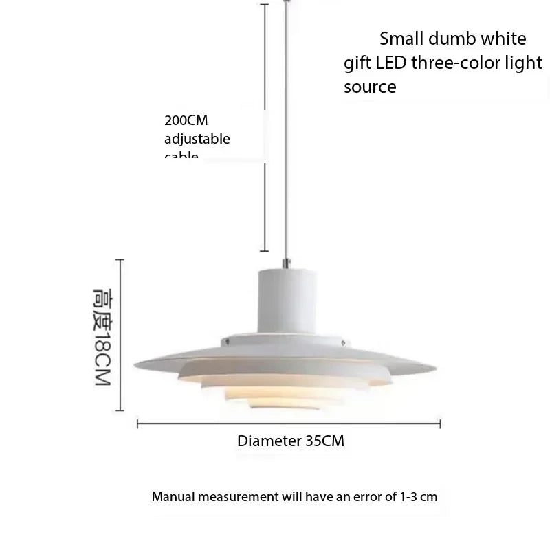 Danish Multi-Layer Flying Saucer Pendant Light