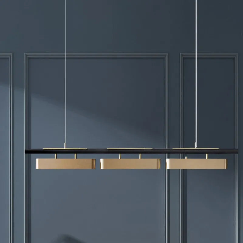 Modern Minimalist Strip LED Chandeliers Long Living Dining Room Coffee Desks Kitchen Pendant Lights Home Indoor Lighting Fixture