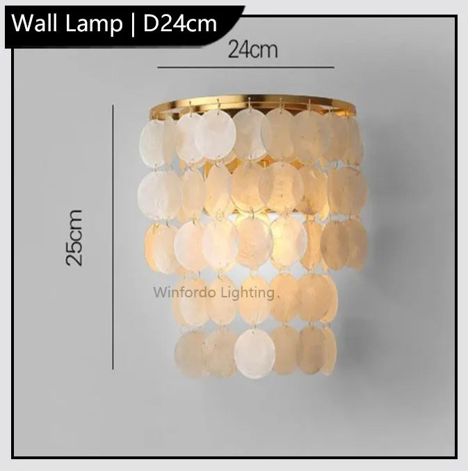 Luxury Shell Chandelier in Gold / Chrome