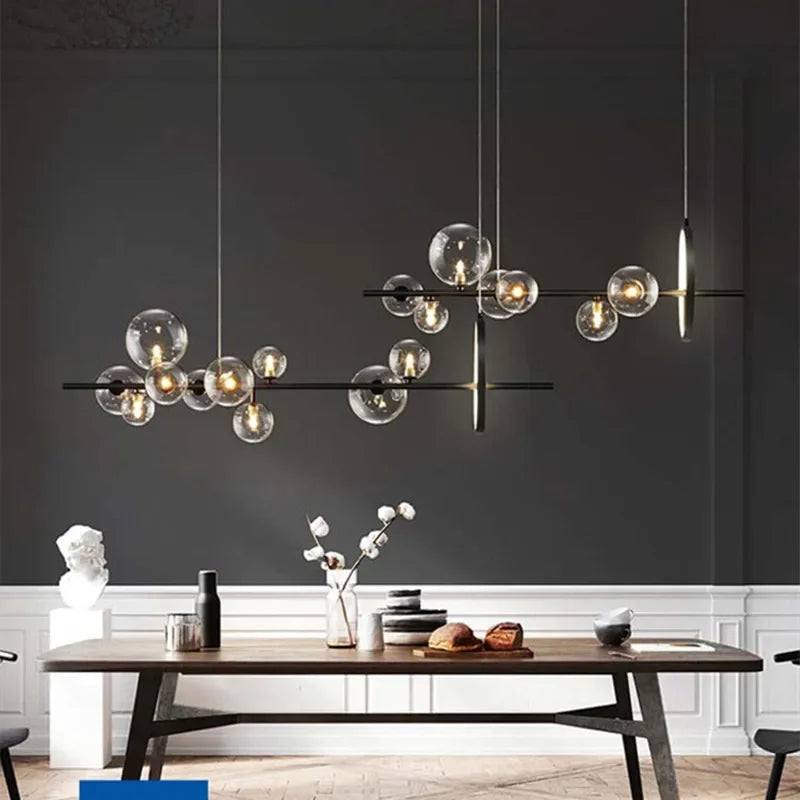 Modern Glass Ball Led Pendant Lights