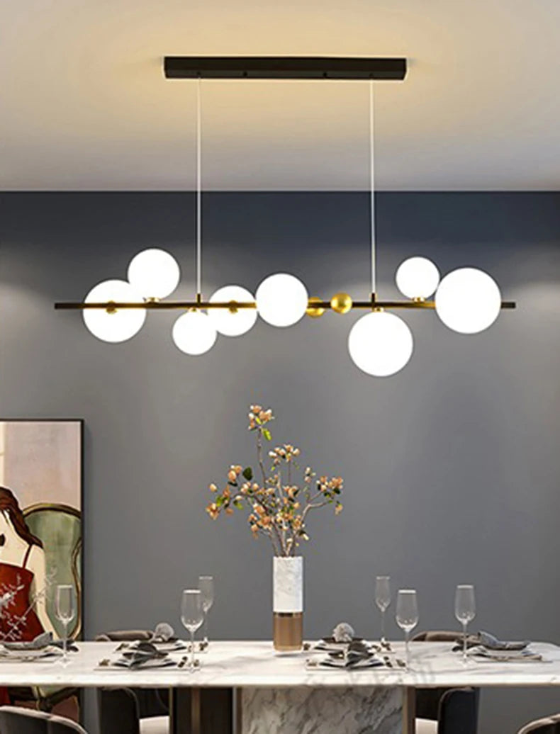Nordic Chandeliers with 8 Oversized Glass Bulbs