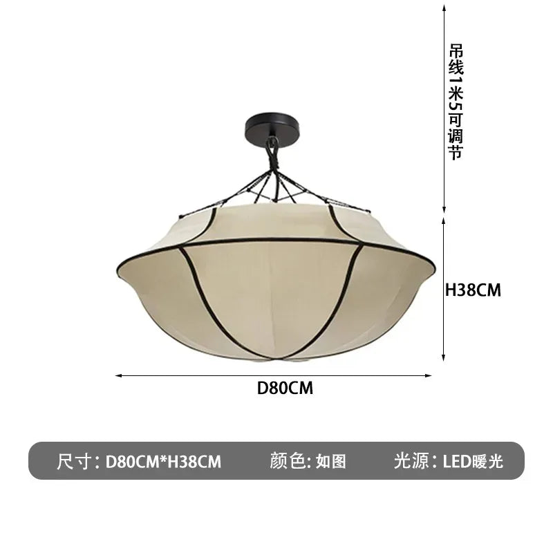 Japanese  umbrella pendant lamp Oi Soi ufo lantern light LED Living Tea Room Bedroom cloth lamp Art Decor Study office lamp