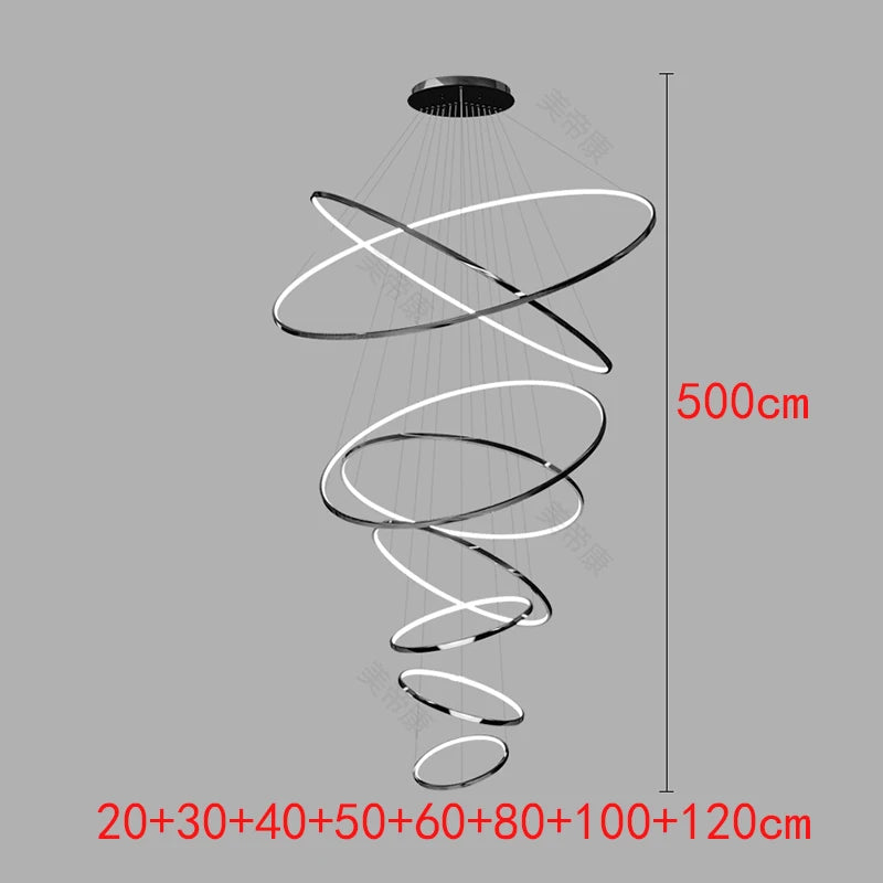 Nordic Stainless Steel Chandelier