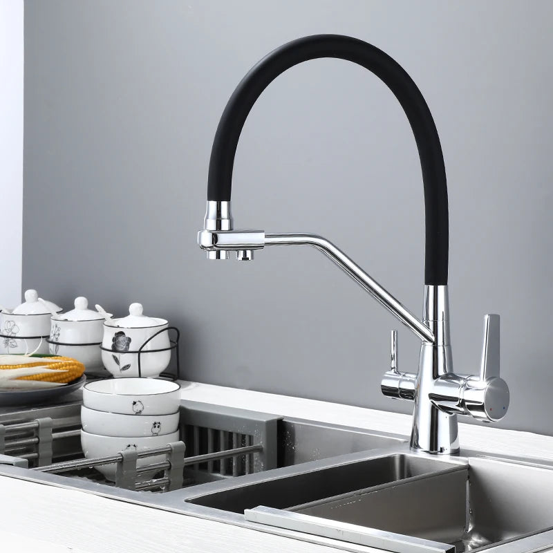 Brass Gourmet Filter Kitchen Faucet Lead-free Kitchen Faucets with Water Filter Faucet Drinking Water Faucet for Kitchen Sink
