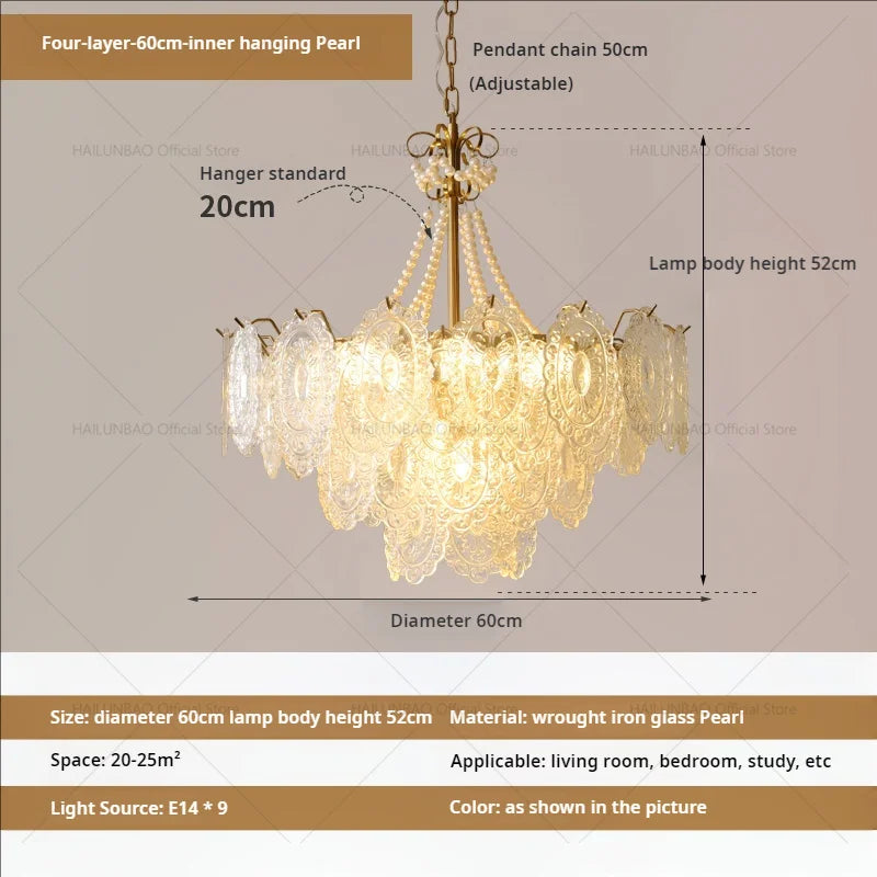 French Light Luxury Crystal Chandelier