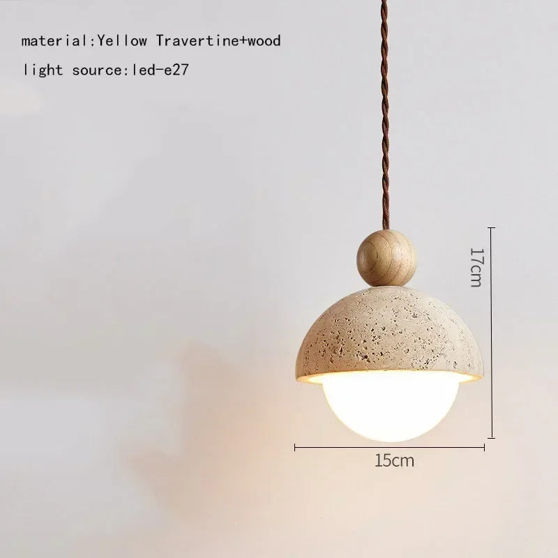 White Travertine and Marble Droplight