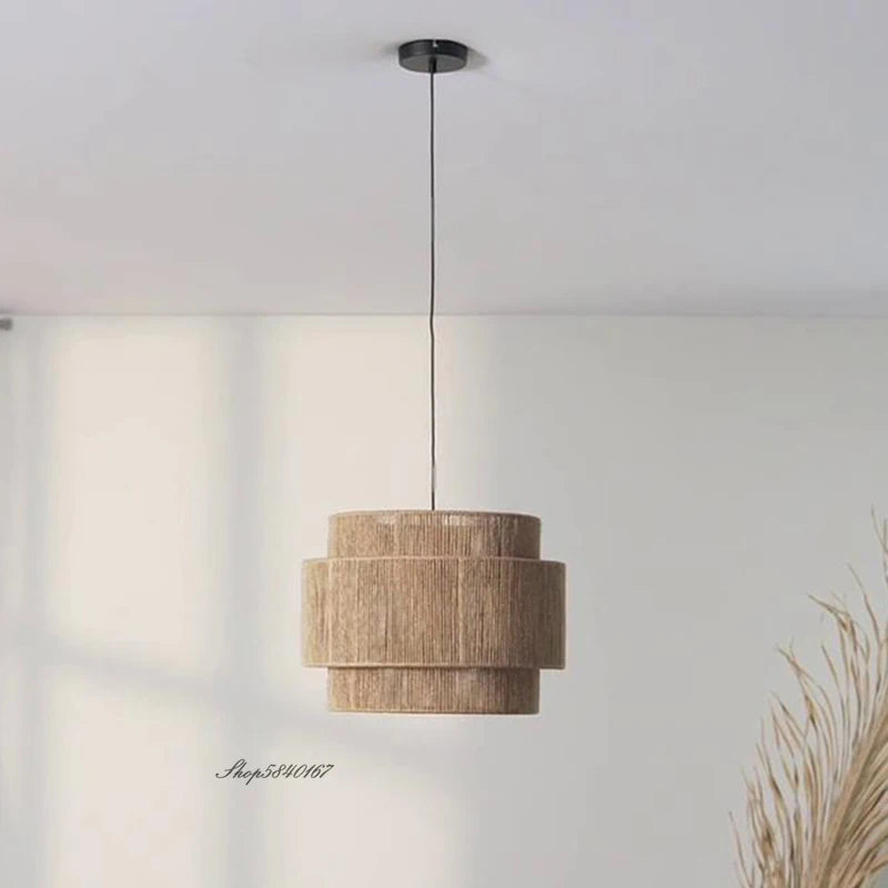 Vintage Japanese Style Rattan Pendant Lights