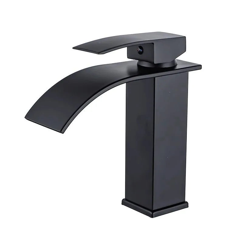Waterfall Sink Faucet Bathroom Accessories Dual Control of Hot and Cold Bathroom Mixer Tap Washbasin Faucet Set Fixture Home