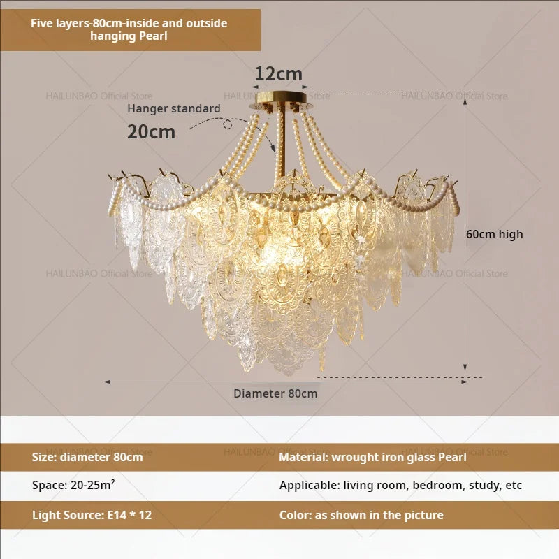 French Light Luxury Crystal Chandelier