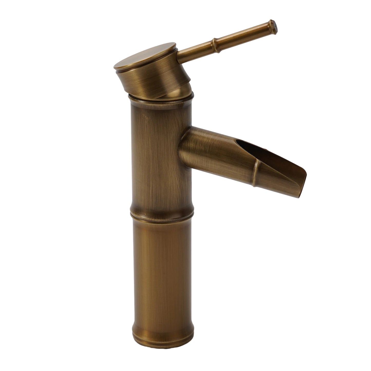 Bathroom Vanity Faucet Single Handle Hole Bathroom Sink Faucet Basin Mixer Tap Antique Brass Supply Hose Tap Hot Cold Water
