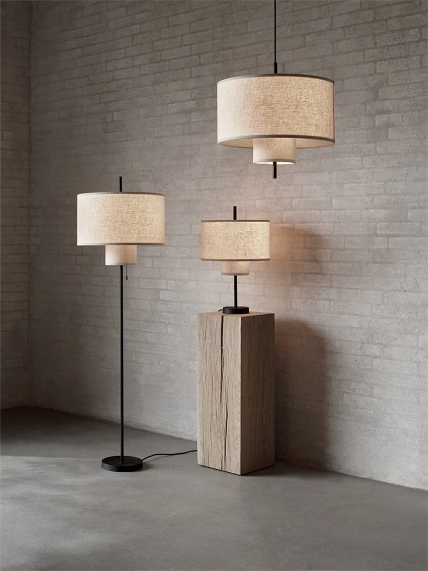 Margin Pendant Japanese Linen Cloth Lamp