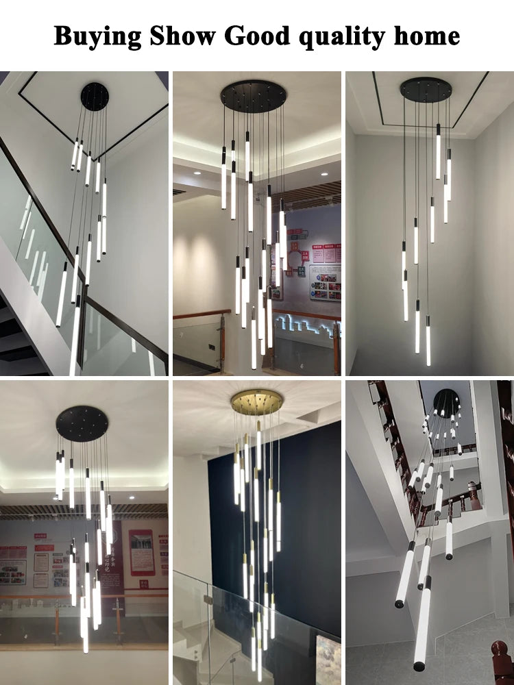 Long Staircase Pendant Light Modern Nordic Ceiling Light