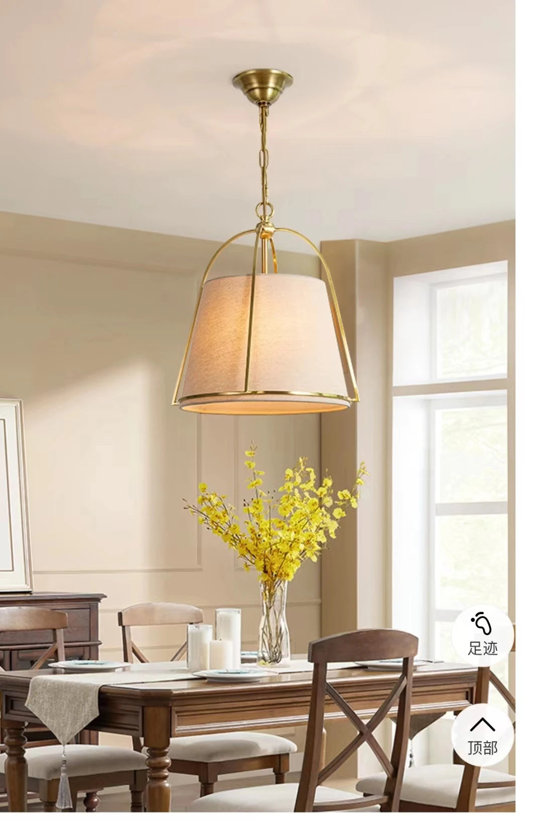 American Simple Dining Room Cloth Chandelier Minimalist Restaurant Bar Creative LED Light Bedroom Cloth Study  Pendant Lamp