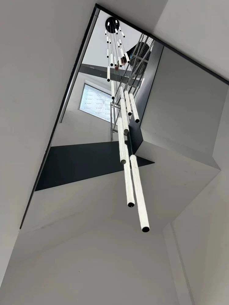 LED Long Line Chandelier Modern Staircase Lamp Hanging Ceiling Lamp Compound Living Room Home Decoration Lighting Pendant Lamp