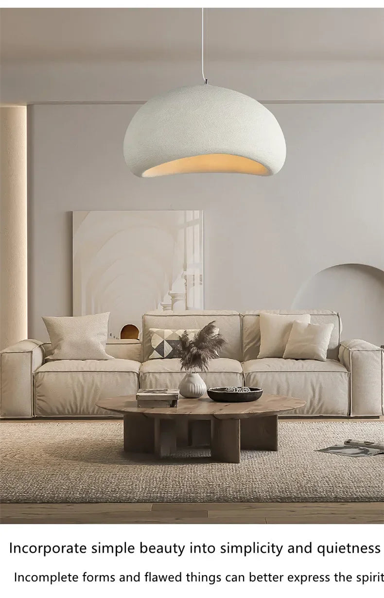 Japanese Wabi-sabi Style Living Room Chandeliers Dining Room Bar Lights Nordic Designr Curve Pendant Lights LED Home Decoration