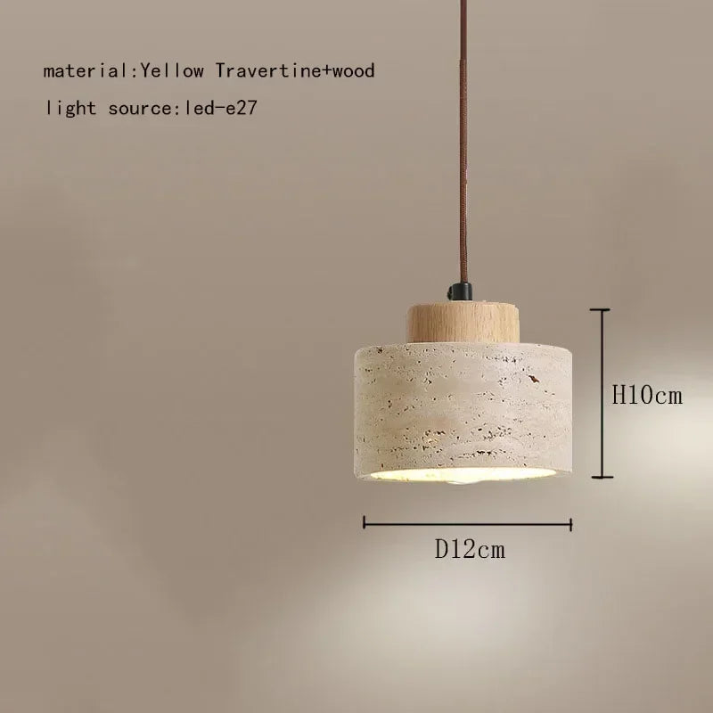 White Travertine and Marble Droplight