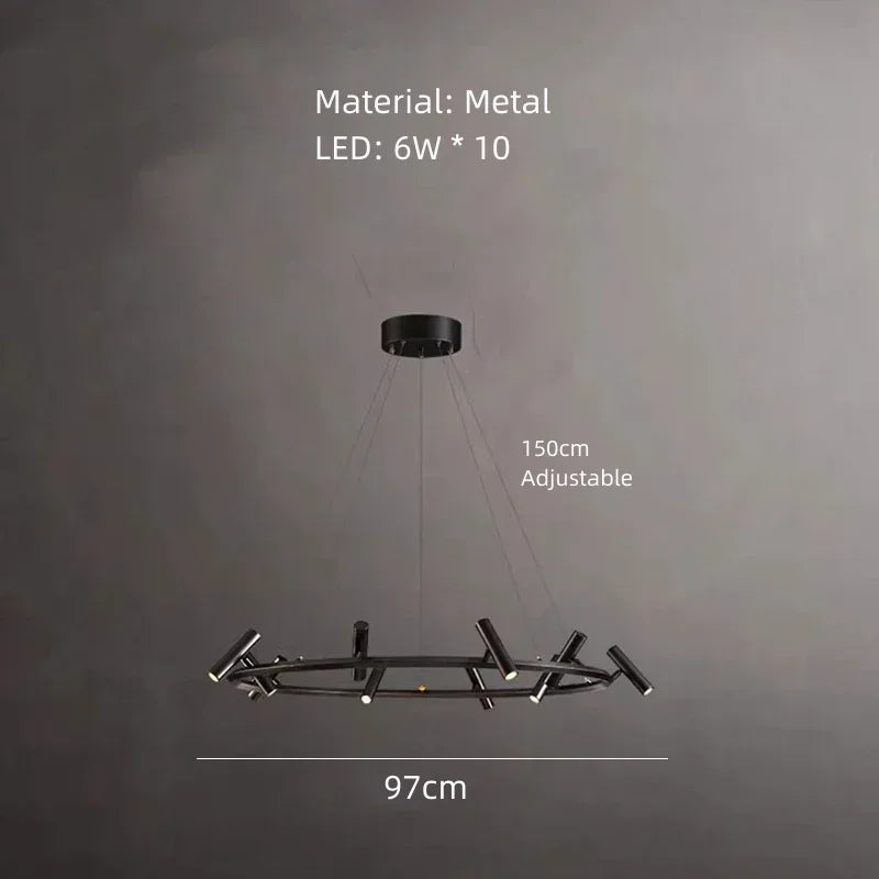 Minimalist Chandelier Metal Suspension Light Fixtures