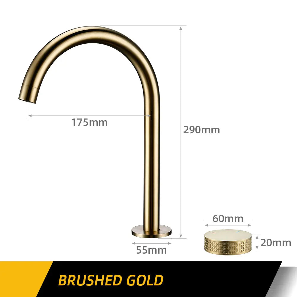 Matte Black Basin faucet  Single Knurled Knob Deck Mounted Widerspread Mixer Hot And Cold Sink Tap 2 Set Brass Restroom Mixer