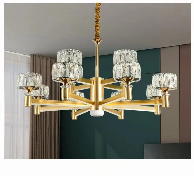 Nordic LED Luxury Living Room in Gold and Black
